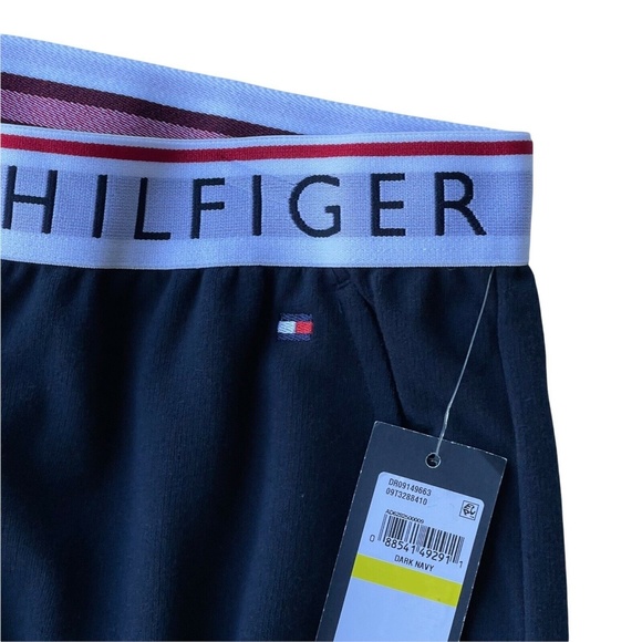 Tommy Hilfiger Taped Logo Waist Band Dark Navy Joggers Pockets Mens M, XL New - Picture 7 of 9
